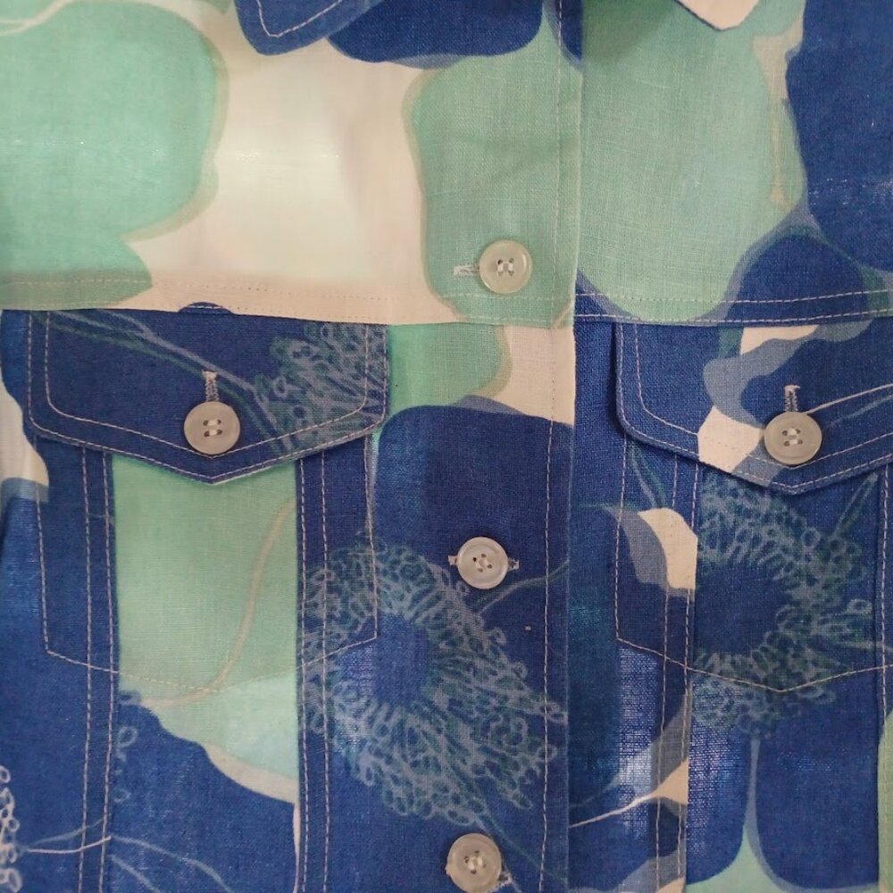 Patrick Christopher Women’s Linen Jacket Small Bl… - image 4